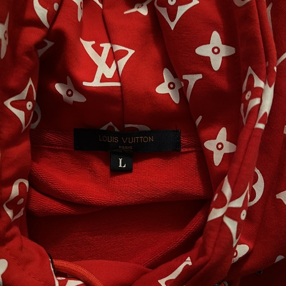 Designer inspired Supreme Red Logo Hoodie L - Picture 3 of 6